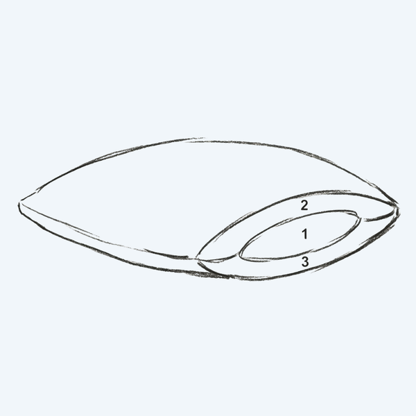 Goose Down Pillow PURE SLEEP (3 chambers)